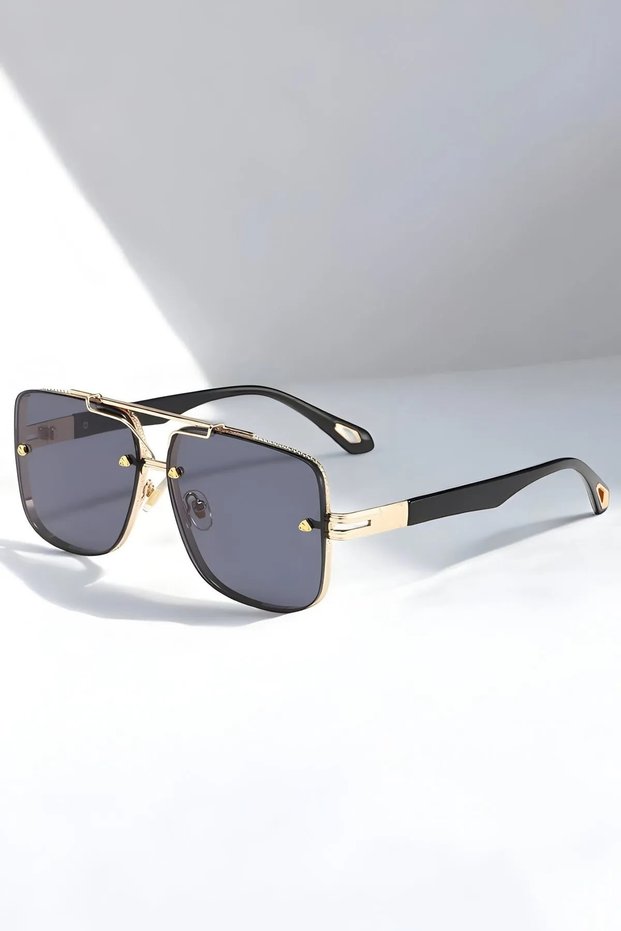 Luxury Unisex Black Gold Sunglasses