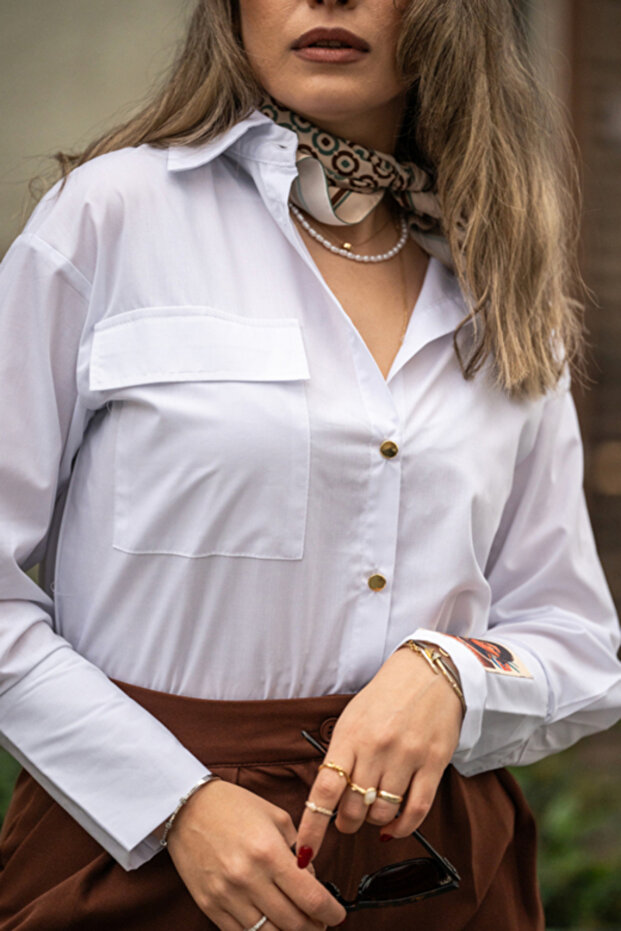 Nomi Beyaz Gömlek - 4