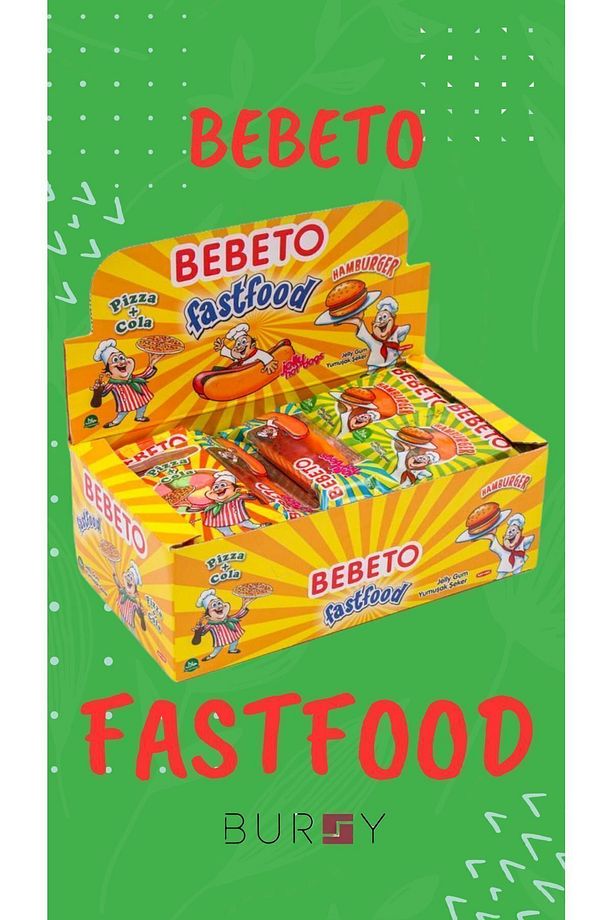 Fast Food Jelibon 36 Adet (PİZZA&COLA,HAMBURGER,HOTDOG) - 1