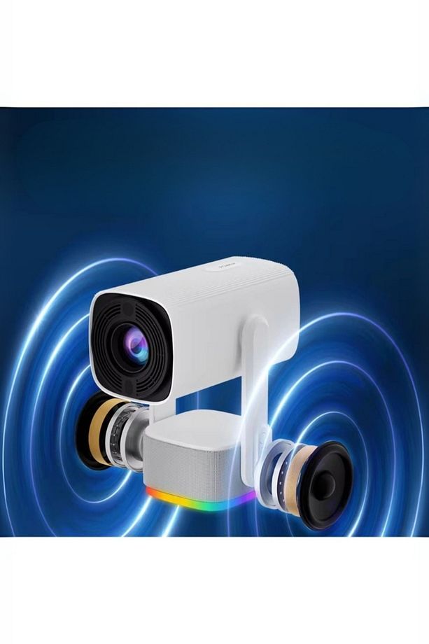 K2 Projeksiyon dahili 9750mAh pil 4K HD Bluetooth Android Sinema açık Projeksiyon RGB Işıklı Low - 6