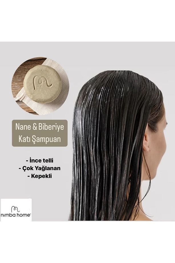 Nane & Biberiye Katı Şampuan 120 Gr, Bitkisel, %100 Doğal El Yapımı - 4