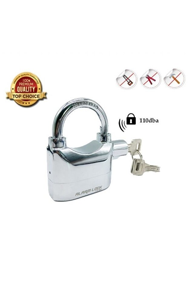 قفل معلق مع جرس إنذار وخطاف طويل - 3