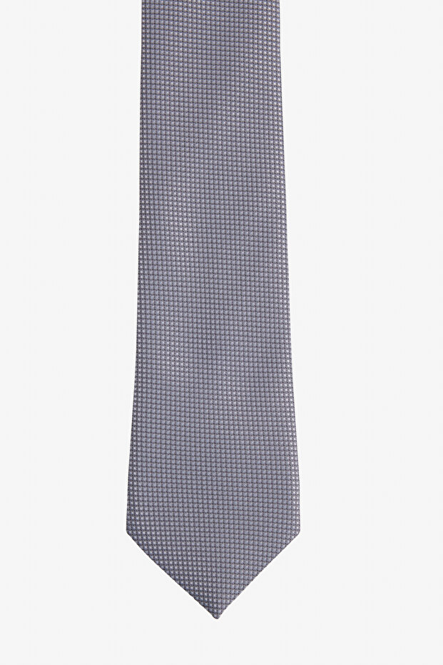 ربطة عنق رمادية منقوشة للرجال - 2