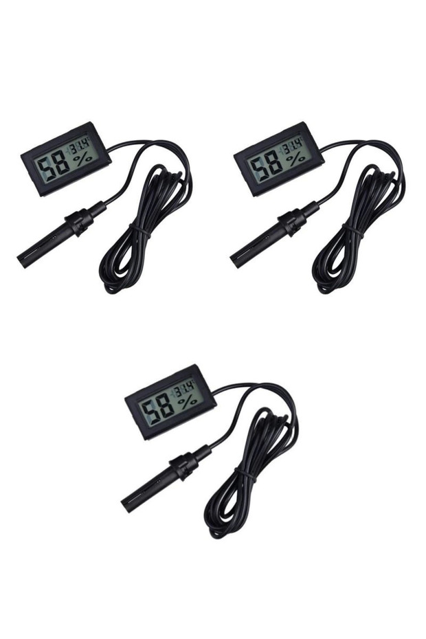 3Pcs Digital Display Temperature and Humidity Meter - Thermometer Hygrometer Incubation - 1