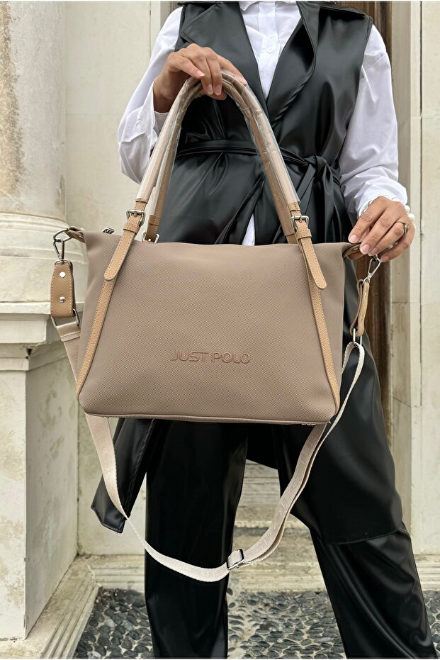 Justpolo Women's Large Size Shoulder Bag Adjustable Long Strap Tycet 016037