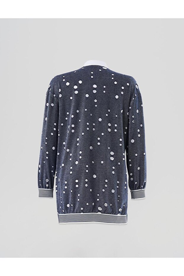 Ajurlu Ceket İndigo - 2