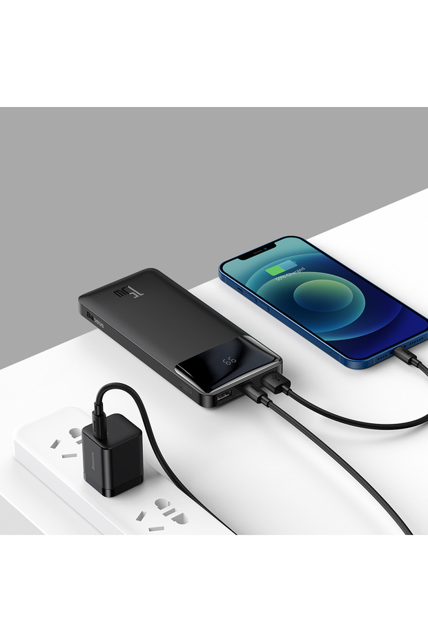 Bipow Overseas Edition Dijital Ekranlı 15w 10.000 Mah Powerbank Siyah - 7
