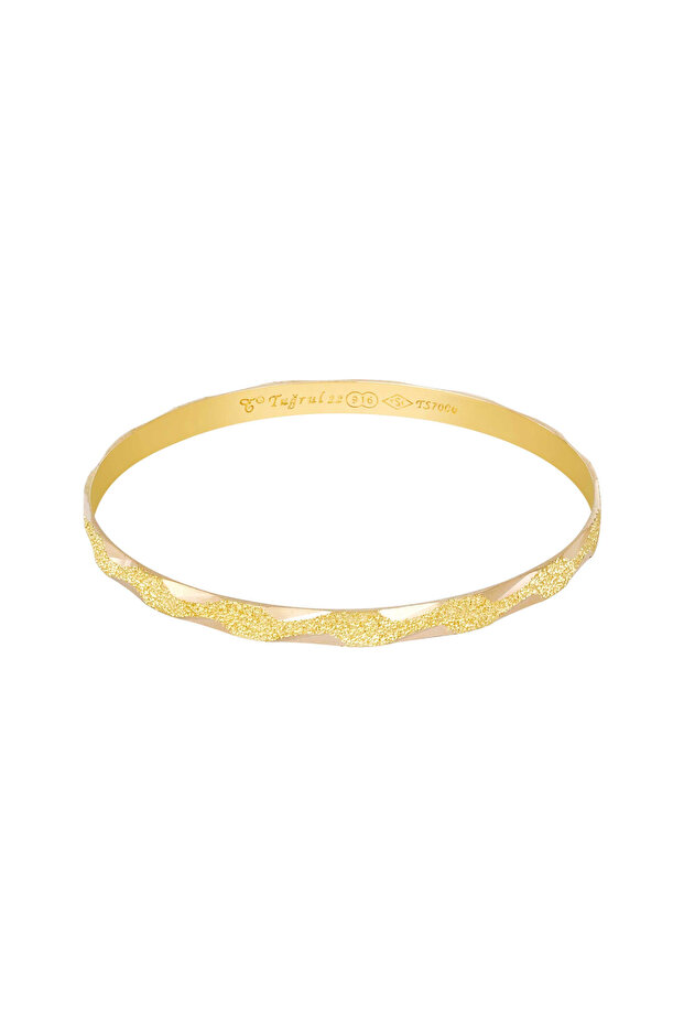 10 gr (gram) 22 Ayar İşçiliksiz Simli Piton Bilezik - 1