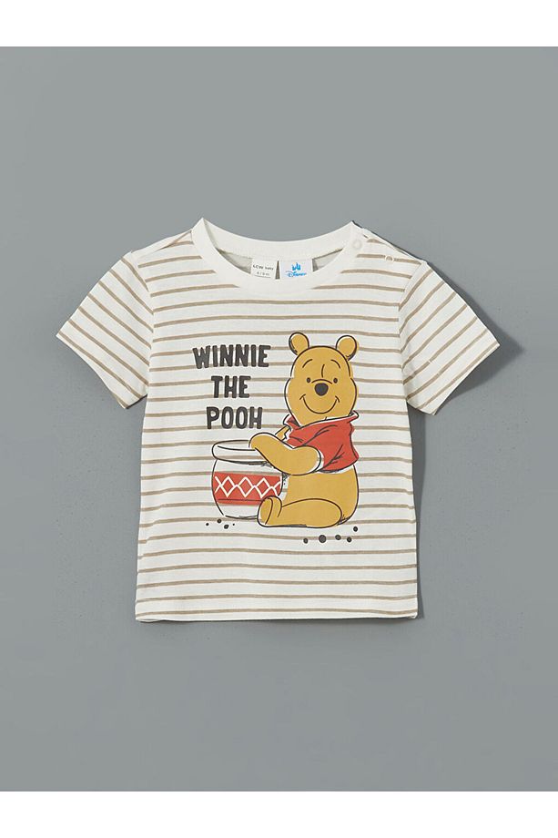 LCW baby Winnie the Pooh Baskılı Erkek Bebek Şortlu Pijama Takımı - 2