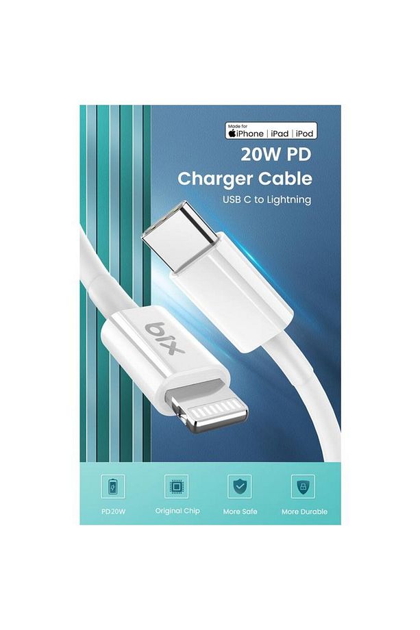 Bx-ıp02uc Type-c To Lightning Data Ve Şarj Kablosu Beyaz 1 Metre - 3