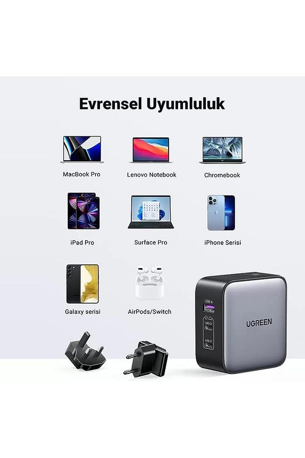 Nexode 65w Gan 2*type-c 1*usb-a 3 Portlu Seyahat Şarj Cihazı - 7