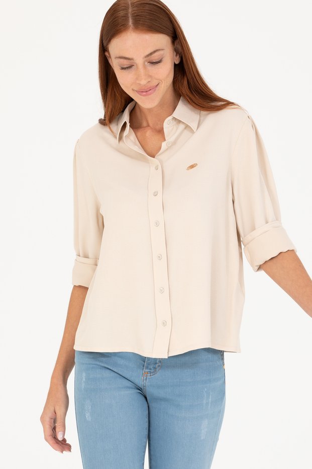 Women's Stone Long Sleeve Shirt 50264173 -Vr049