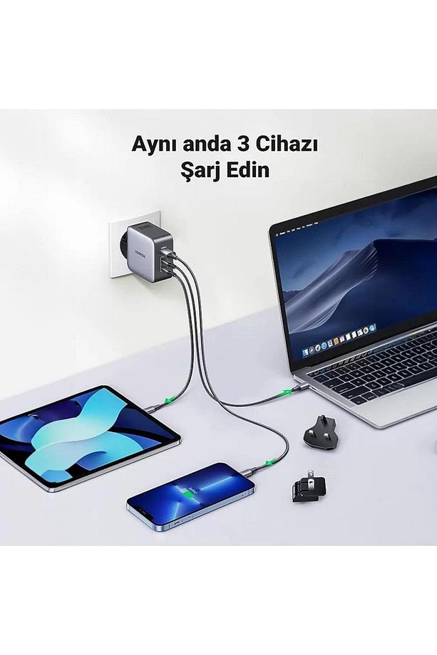 Nexode 65w Gan 2*type-c 1*usb-a 3 Portlu Seyahat Şarj Cihazı - 3