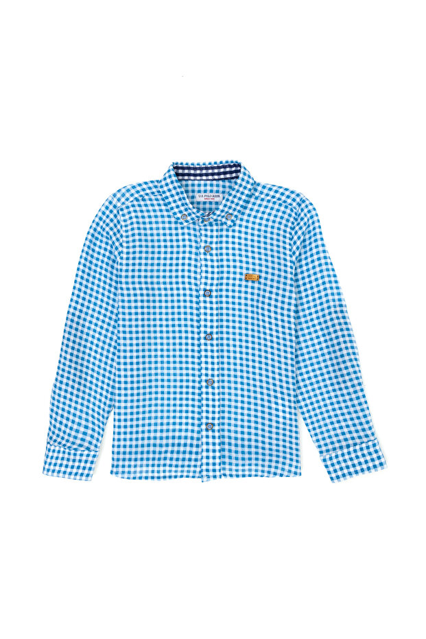 Boy's Blue Long Sleeve Shirt 50263673 -Vr036