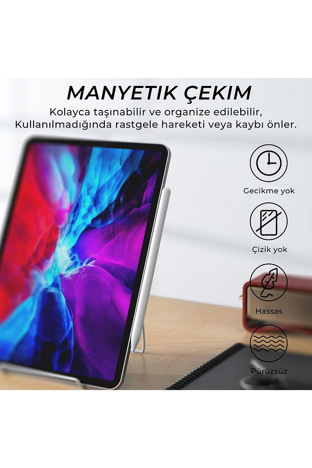 Sp02w Universal Android Ve Ipad Tablet Uyumlu Dokunmatik Bluetooth Stylus Yazı Ve Çizim Kalemi B - 2