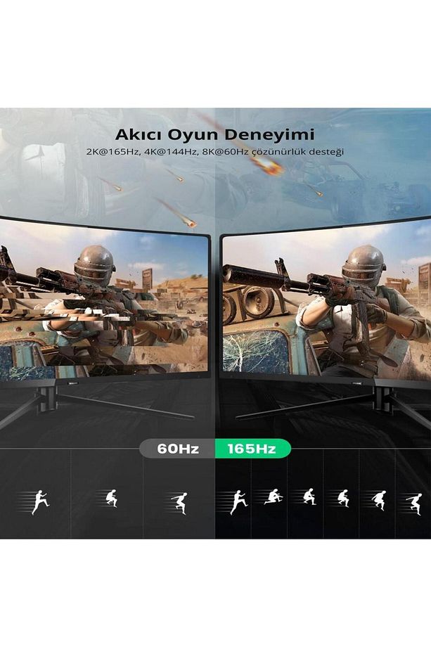 8k 60hz Displayport To Displayport 1.4 Örgülü Kablo 2 Metre - 3