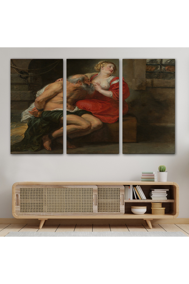 Peter Paul Rubens Cimon ve Pero Kanvas Tablo, Çıplak Tablo, Giclee Duvar Sanatı-5377 - 3