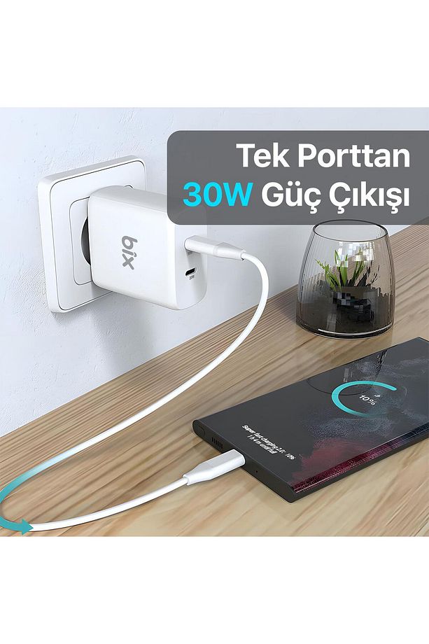 50w Usb-c Çift Portlu Hızlı Şarj Adaptörü Iphone, Android Ve Ipad Uyumlu Type-c Pd Şarj Aleti - 5