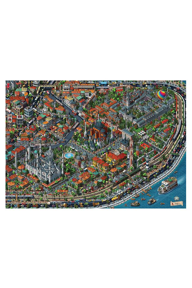 3000 Parça Fractal İstanbul 4913 - 2