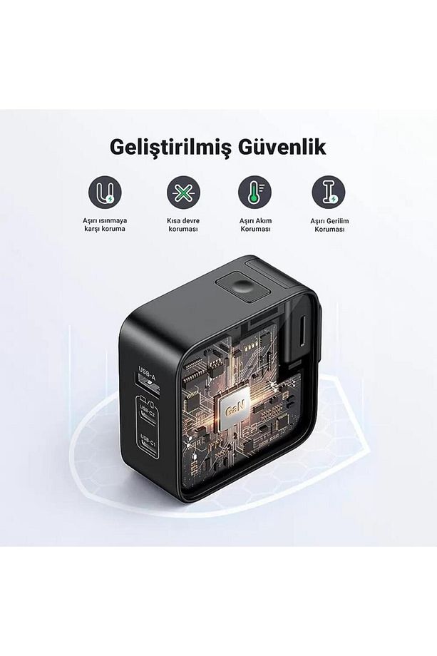 Nexode 65w Gan 2*type-c 1*usb-a 3 Portlu Seyahat Şarj Cihazı - 2