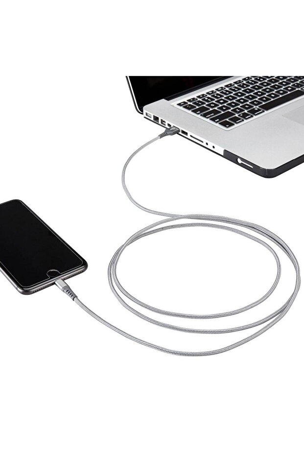 Mfı Lightning Iphone Hızlı Şarj Ve Data Kablosu 1 Metre Gri - 5