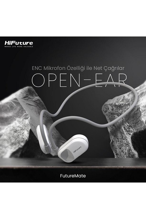 Futuremate Bluetooth 5.3 Open-ear Kablosuz Enc Kulaklık Siyah - 6