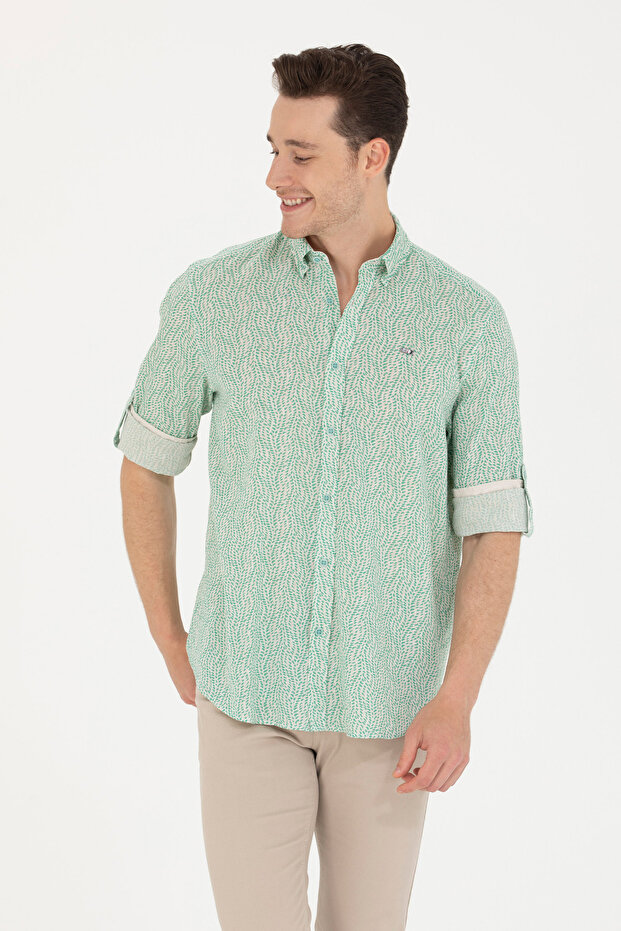 Men's Mint Long Sleeve Shirt 50264263-Vr090