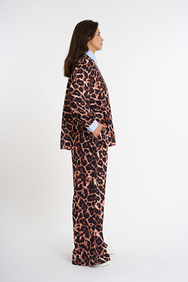 Leopard Patterned Bottom Top Set - 5