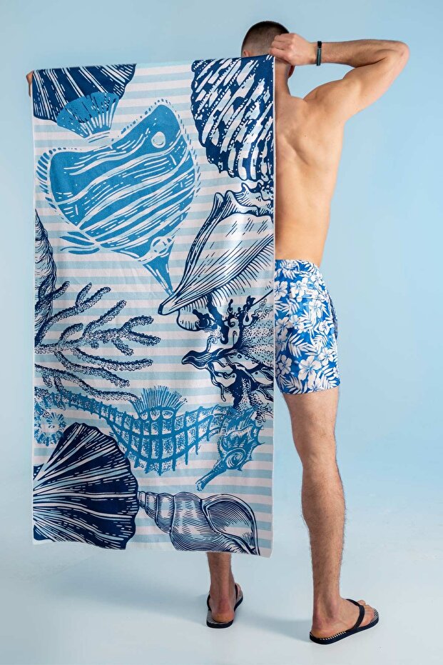 Sea Life Digital Printed Beach Towel