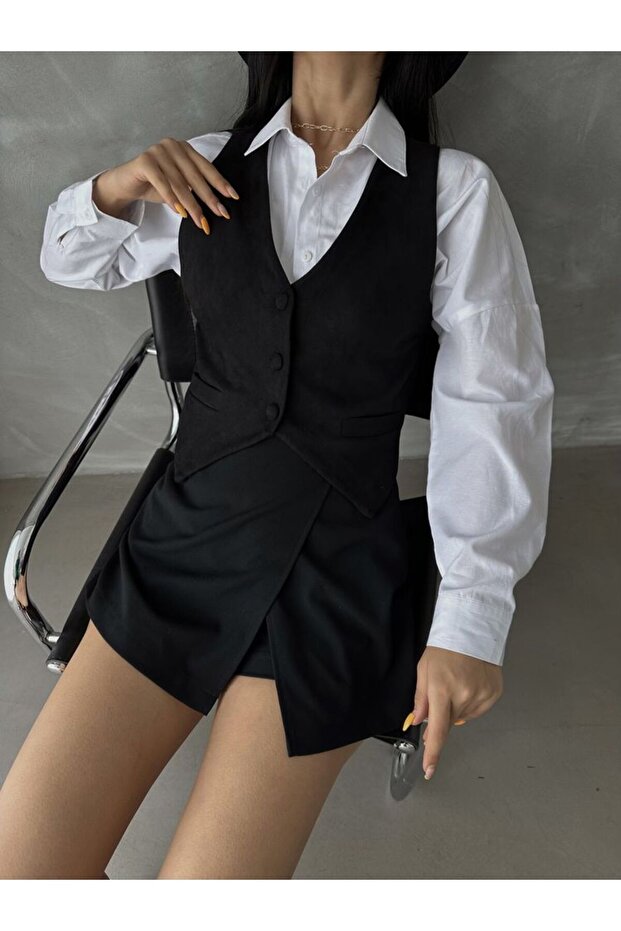 SÜET CEPKEN YELEK - 4