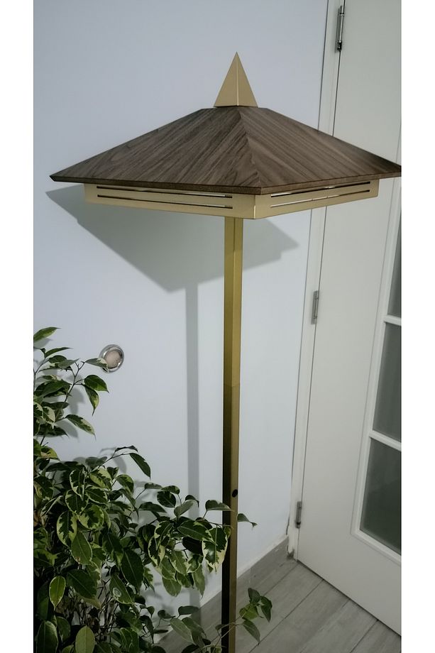 ahşap kaplamalı lambader mdf üzeri ahşap kaplama - 8
