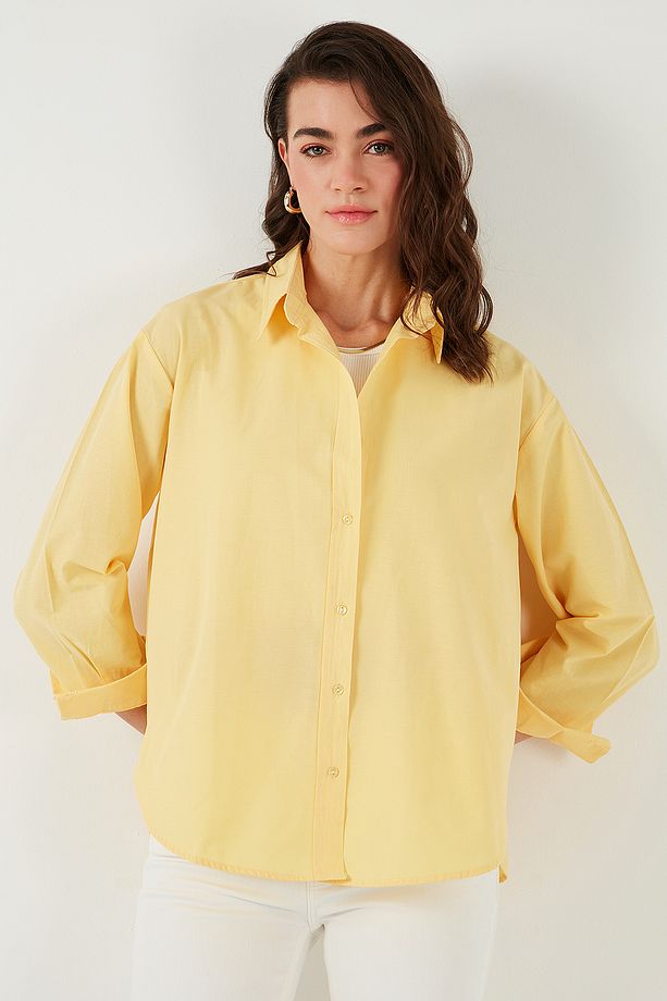 Pamuklu Regular Fit Önü Kısa Arkası Uzun Oval Kesim Gömlek GÖMLEK CF25S163867 - 6