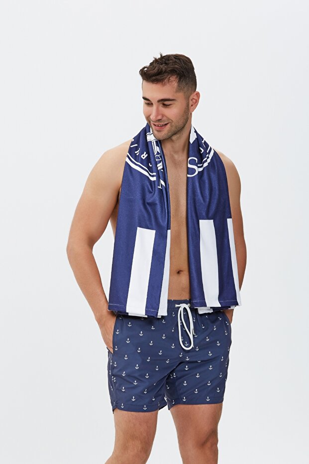 Beach Towel - Anchor Patterned - 3