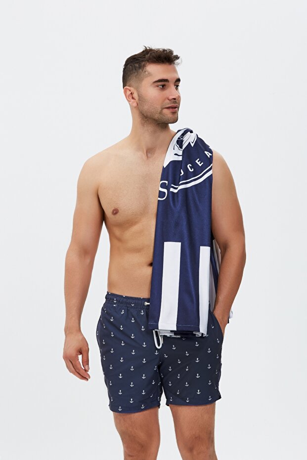 Beach Towel - Anchor Patterned - 4