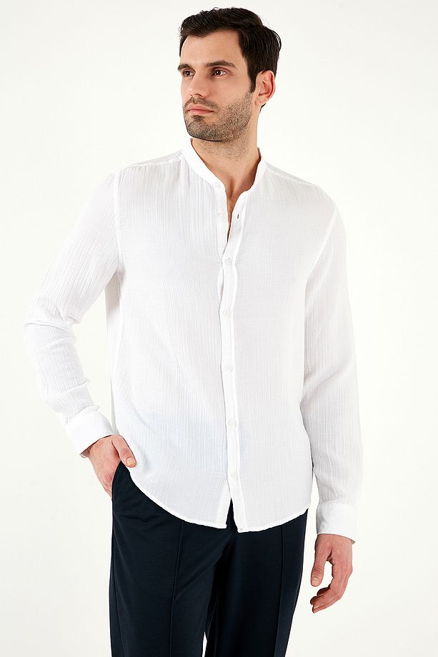 Pamuklu Regular Fit Hakim Yaka Gömlek Erkek GÖMLEK CF25S127702 - 6