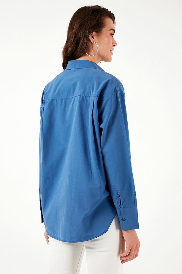 Pamuklu Regular Fit Önü Kısa Arkası Uzun Oval Kesim Gömlek GÖMLEK CF25S163867 - 8