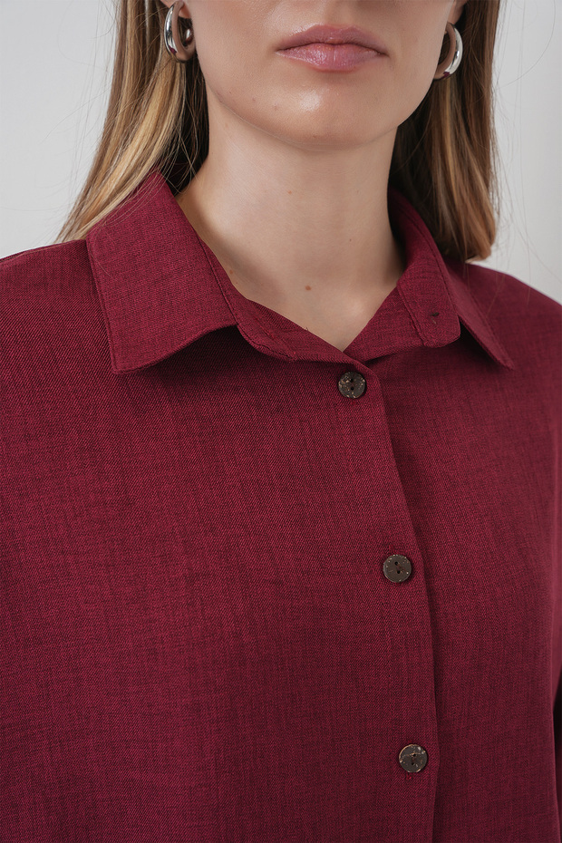 6622 Model Claret Red Linen Set of Two - 5