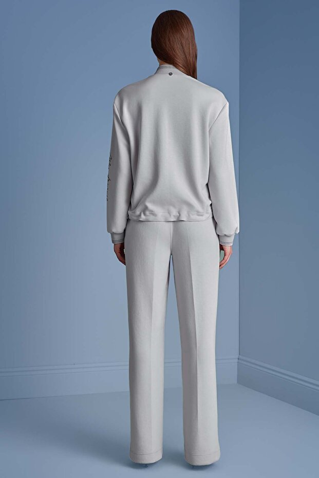 Ribana Yaka Taş Örme Ceket - 5