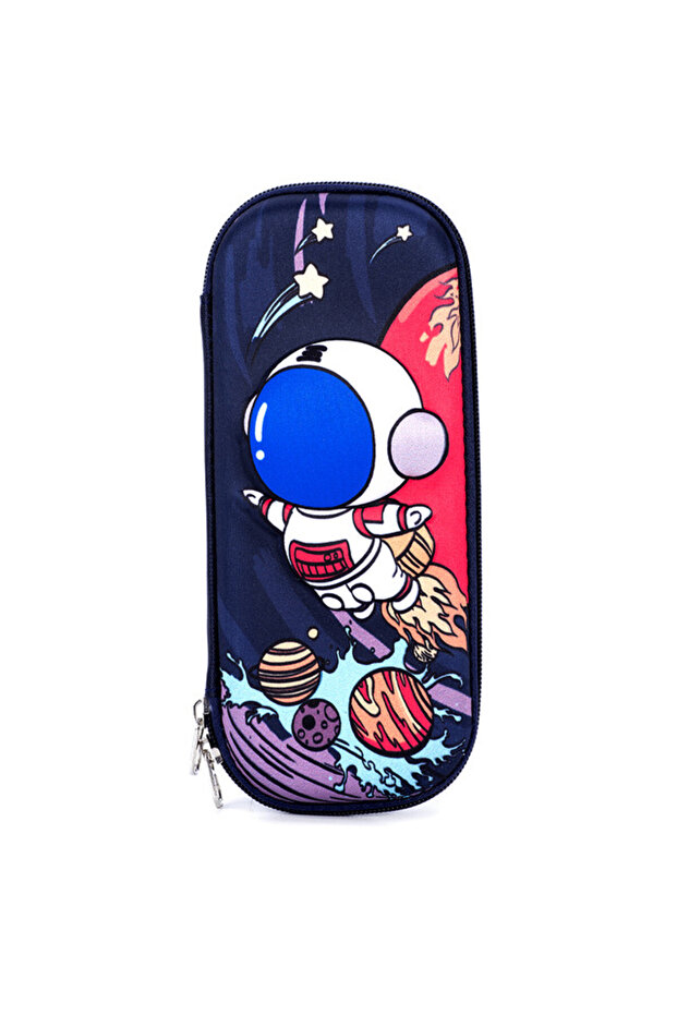 3D Astronaut Pencil Case - blue
