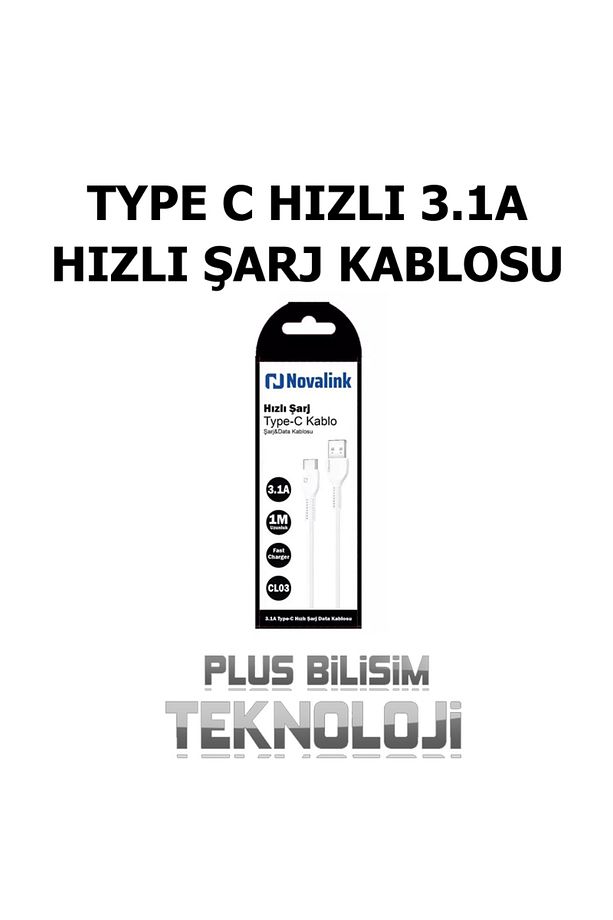Type C Hızlı Şarj Kablosu 3.1A 1 Mt. Fast Charger, Hızlı Data Transferi Plus Bilişim - 2