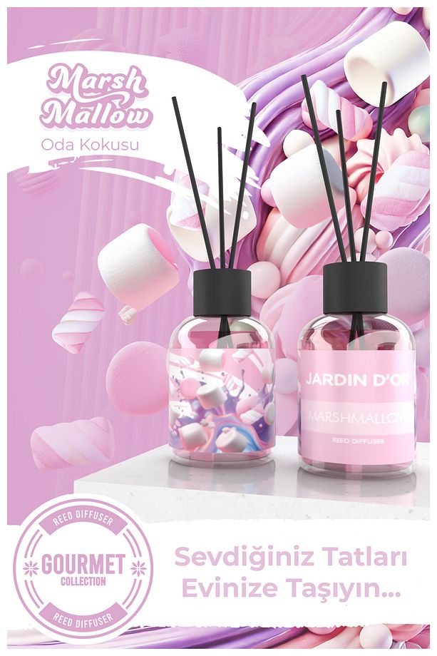 Marshmallow Reed Diffuser 50 ml / Çubuklu Oda Kokusu - 1