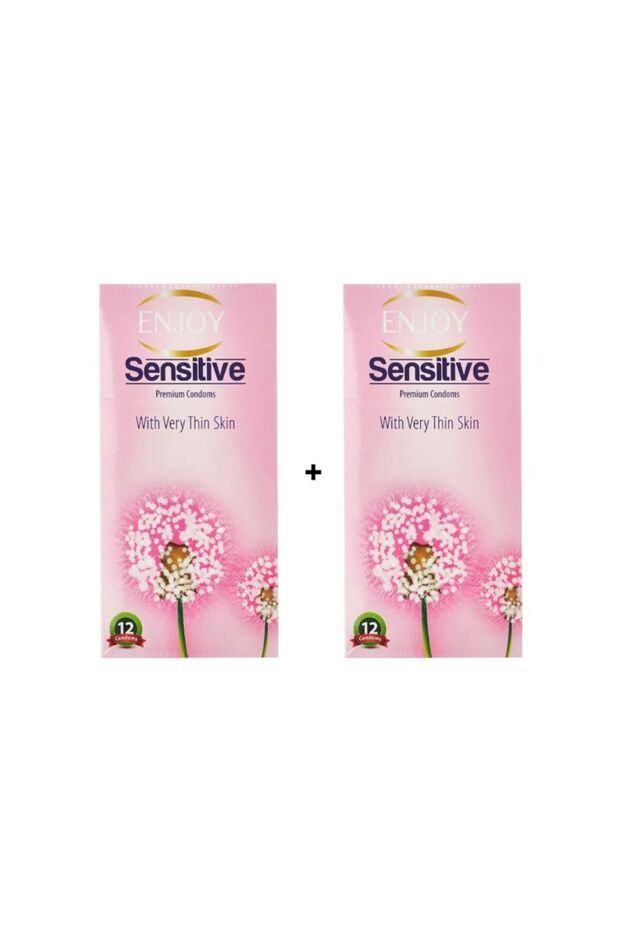 عبوتين إنجوي طقم أوقية ذكرية رقيقة مكون من 12 واقي - 1