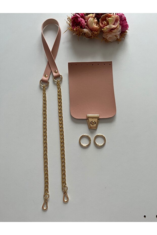Knitting Bag Kit - Leather Knitting Bag Cover and Strap Set