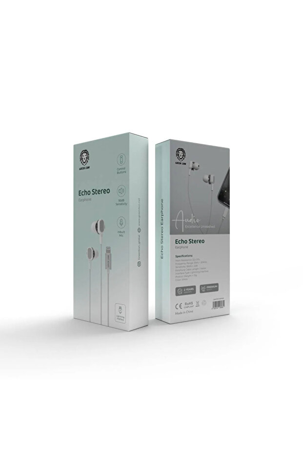 سماعة أذن استريو إيكو مع واجهة لايتنينج - بيضاء - 1