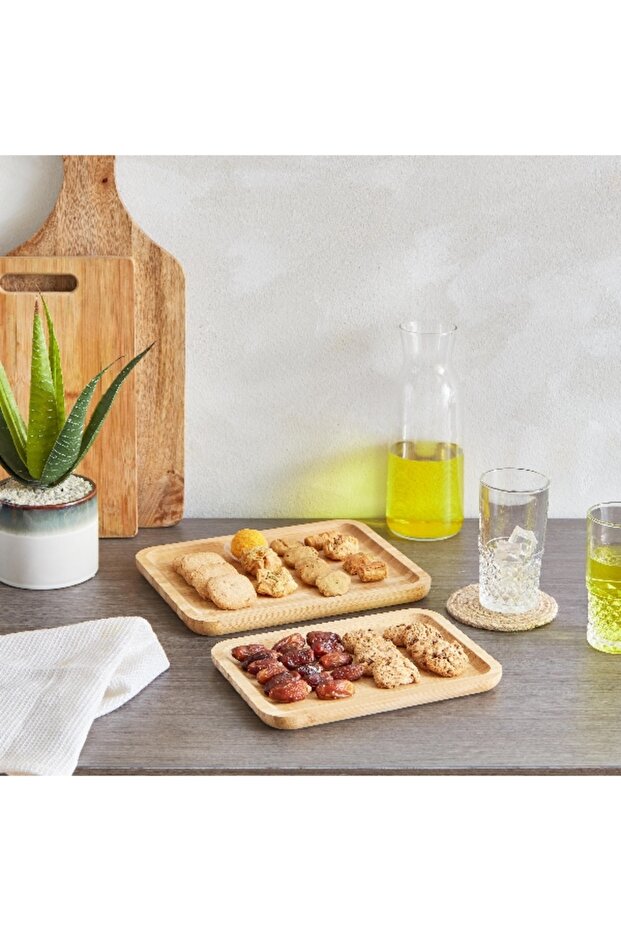 صينية مستطيلة من الخيزران - صغيرة - 5