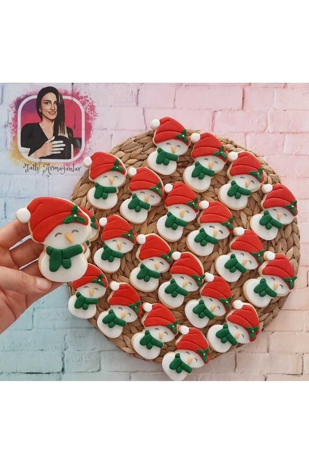 Christmas and Summer Gift Snowman Boutique Cookies - 20 Pieces