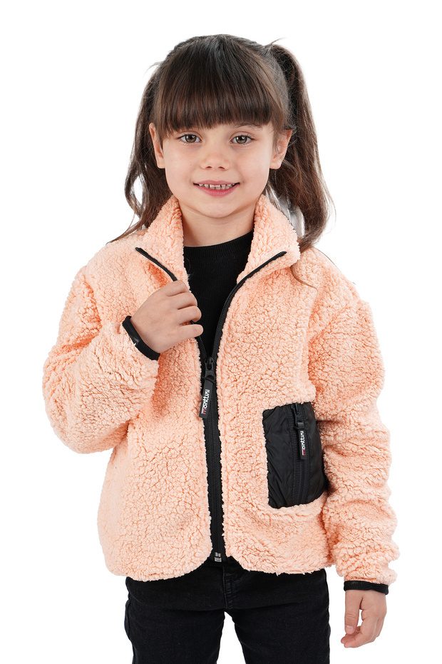 Girl's Welsoft Plush Pocket Sweatshirt Cardigan Jacket