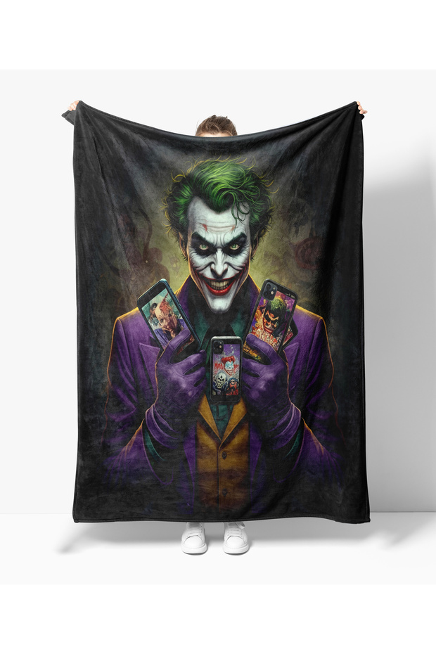 Joker Pattern Printed Fleece Blanket Tv Blanket Teen Fleece Blanket