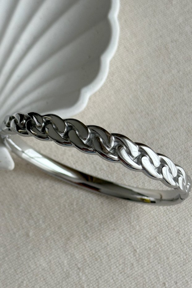 Steel 18 cm Chain Women's Handcuff Bracelet Non Tarnish Women's Bracelet