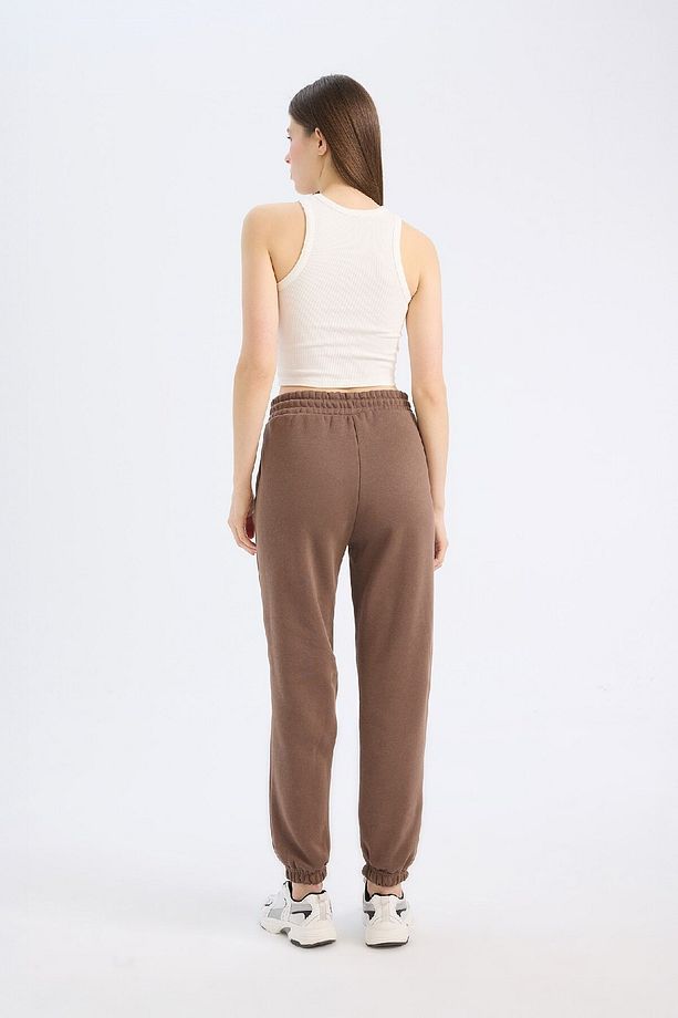 Standart Fit Kalın Jogger Eşofman Altı Bel Paça Lastikli Basic Düz Uzun Boy S7370az25sp - 7